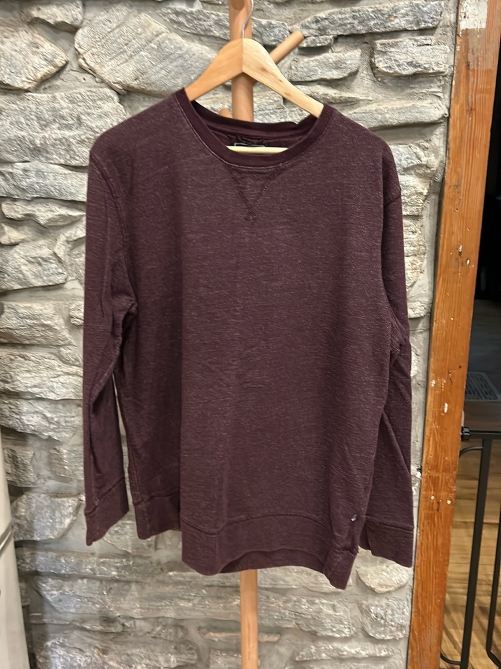 Men's Crewneck Top- Deep Burgundy